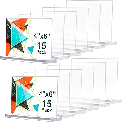 15 pièces en acrylique transparent en forme de t, panneaux de tente double