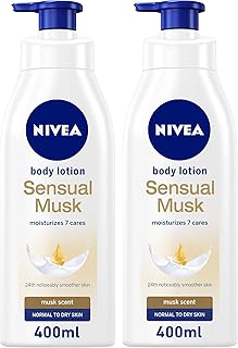 Nivea body sensual musk lotion, peau normale à sèche, parfum musc, 2 x