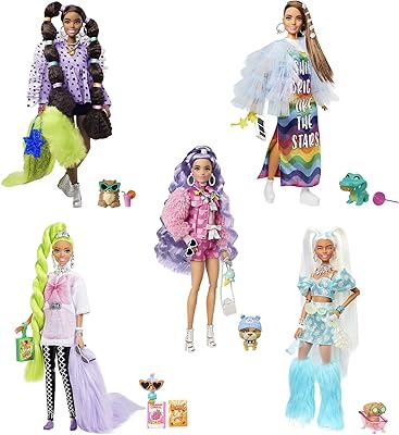 Ensemble de poupée barbie extra avec exclusive 70 pièces de mode et accessoires
