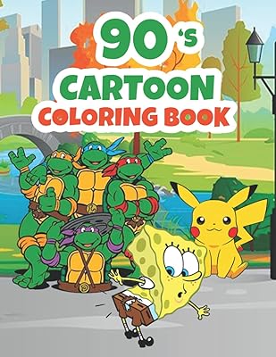 Livre de coloriage de dessins animés des années 90 pour les enfants