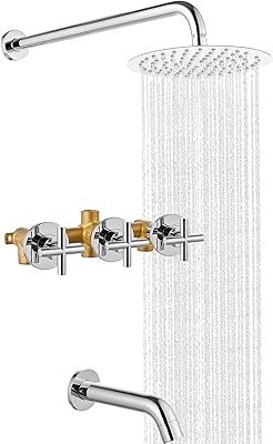 Ensemble de robinets de baignoire midanya en chrome poli robinet de baignoire-douche à