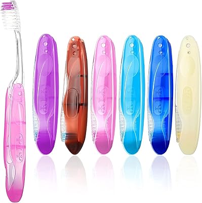 Goodrun ensemble de 6 brosses à dents de voyage mini ensemble souples portables