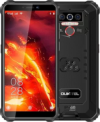 Smartphone robuste débloqué okiteel wp5 pro, batterie 8 000 mah, étanchéité ip68, android