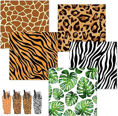 Serviettes en papier jetables, serviettes en papier imprimé animal safari jungle pour fête d'anniversaire, baby shower, paquet de 100. Diaytar Sénégal : Votre destination e-commerce pour des produits de qualité à prix discount
