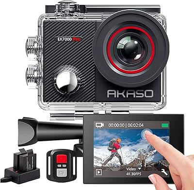 Caméra akaso ek7000 pro 4k avec écran tactile eis angle de vision