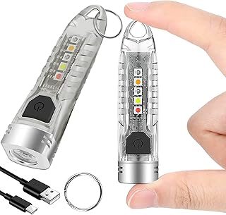 Mini lampe de poche led rechargeable par usb avec porte-clés portable