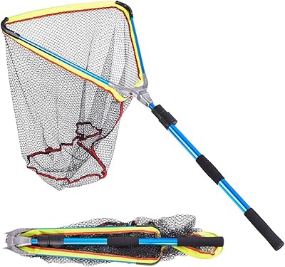 Filet de pêche télescopique en aluminium deckdeal avec manche télescopique, 79 pouces