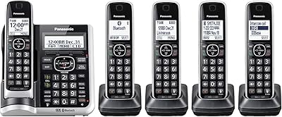 Système téléphonique sans fil bluetooth panasonic link 2 cellules avec audio hd, assistant
