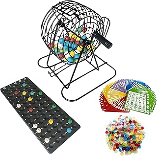 Ensemble de jeu de bingo yuanhe deluxe cage en métal avec tableau