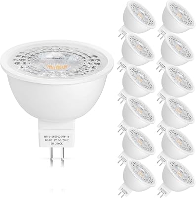 Lumières led mr16 50w équivalent halogène 50w blanc chaud 2700k 5w