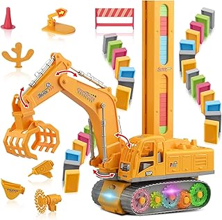Jouet de train de dominos am anna modèle d'ingénierie automatique avec bras