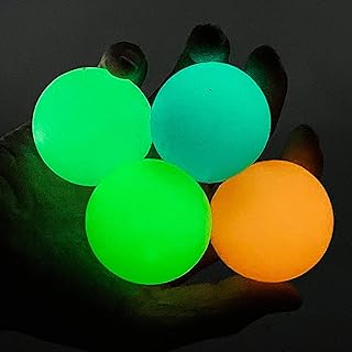 Balles collantes lumineuses 4 boules lumineuses pour soulager le stress de plafond qui