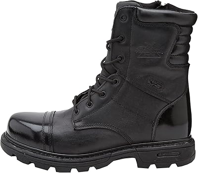 Bottes tactiques noires thorogood gen-flex2 8" à fermeture éclair latérale pour hommes