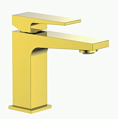 Mitigeur monocommande de lavabo hassanit infiniti avec vidage - or