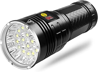 Lampe de poche sans couture 12 000 lumens, lampe de poche led ultra