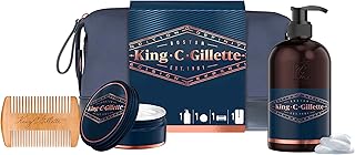 Kit de soins de barbe pour hommes king sea gillette, nettoyant barbe