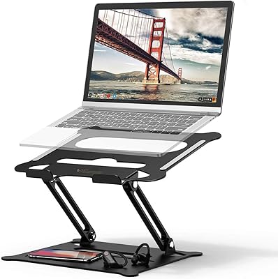 Support portable pliable et réglable en aluminium pillarmax pour ordinateur portable macbook pro/air