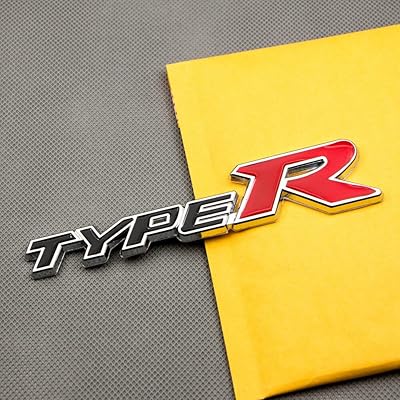 1 pièce emblème en métal 3d type r premium sport racing