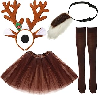 5 pièces bébé cerf costume bois de cerf bandeau queue de cerf nez