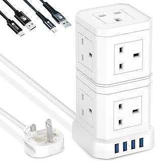 Rallonge de tour karoski, 9 prises d'alimentation 10a avec 4 stations de charge