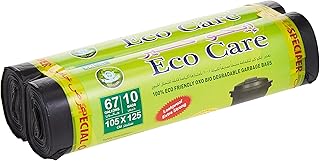 Rouleau de sac poubelle noir eco care 10s 67 gallons