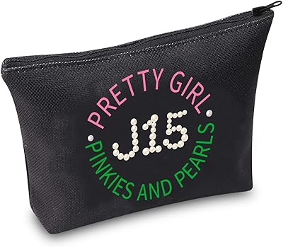 Trousse de maquillage jolie fille pinkies et perles rose et vert cadeau