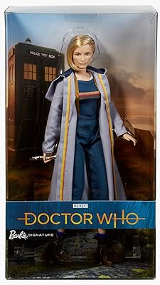 Poupée barbie treizième docteur avec tournevis sonique de doctor who
