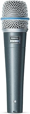 Microphone shure beta 57a pour instruments dynamiques performances et enregistrement en studio