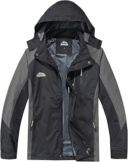Veste de pluie imperméable tezo pour hommes avec manteau de randonnée coupe-vent léger