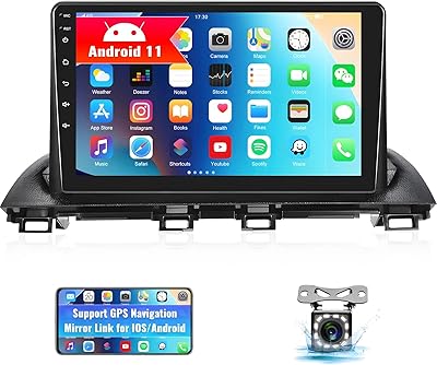 Autoradio android 11 pour mazda excela 2014-2019, autoradio à écran tactile 9 pouces