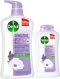 Gel douche et nettoyant pour le corps dettol pour peaux sensibles au parfum