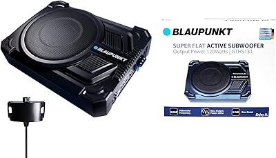 Caisson de basses pour voiture blaupunkt gths131 200w 10" sous siège ultra fin