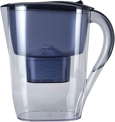 Pichet avec filtre à eau alcaline haute technologie (transparent, 2,5 l)