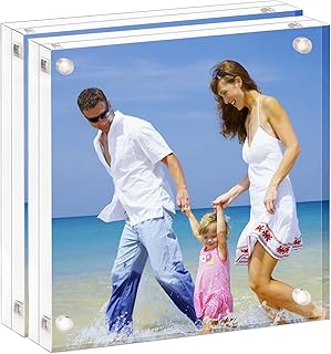 Cadre photo en acrylique amicte 4x4, cadres photo en acrylique double face transparent