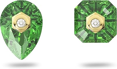 Boucles d'oreilles clous nomina avec pendentif asymétrique en forme de poire et cristaux