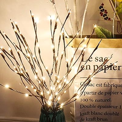 Branches lumineuses moxan, branches d'arbre led à piles, lumières décoratives pliables pour la décoration
