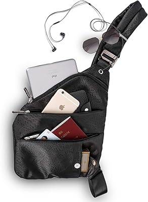 Sac à bandoulière simple étanche, sac à bandoulière antivol mince classique pour voyage