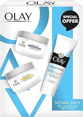 Coffret beauté blanc naturel olay : nettoyant pour le visage 100 g +