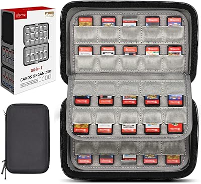 Étui de rangement pour cartes de jeu sisma 80 switch compatible