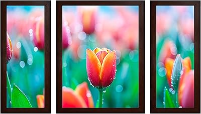 Peinture murale wens en mdf avec belle fleur