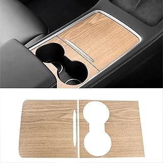 Kit de couverture de console centrale en bois modèle y pour tesla