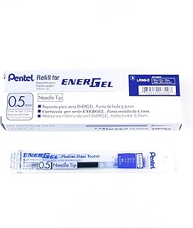 Recharge d'encre pentel pour stylo gel extra fin energel 0,5 mm, encre bleue