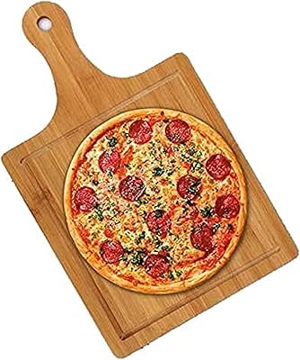 Planche à fromage en bambou, plateau à pizza, pelle à pizza en bois