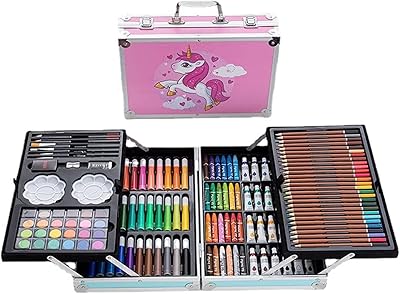 Ensemble d'art romain de 145 pièces avec boîte portable, ensemble de dessin d'artiste