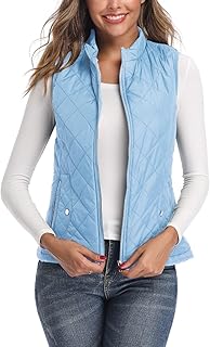 Veste d'extérieur pour femme - veste matelassée légère à fermeture éclair à col montant pour femme. Diaytar : Connectez-vous aux meilleures offres