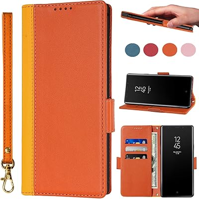 Étui de protection pliable en cuir wandy qaq avec emplacements pour cartes magnétiques