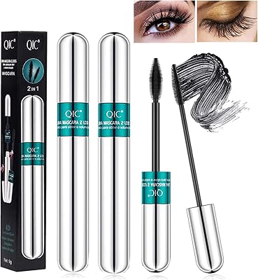 Paquet de 2 mascaras pour cils en fibre de soie 4d mascara