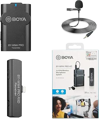 Microphone sans fil boya bwm4 pro k3 pour ios