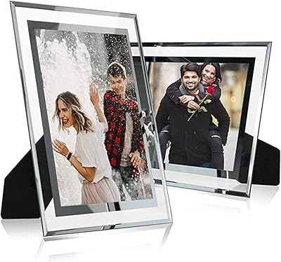 Cadres photo, cadre photo a4 moderne pour amis, cadres photo en verre argenté