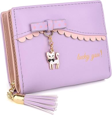 Portefeuille en cuir pu pour filles pour porte-cartes et organisateur de pièces